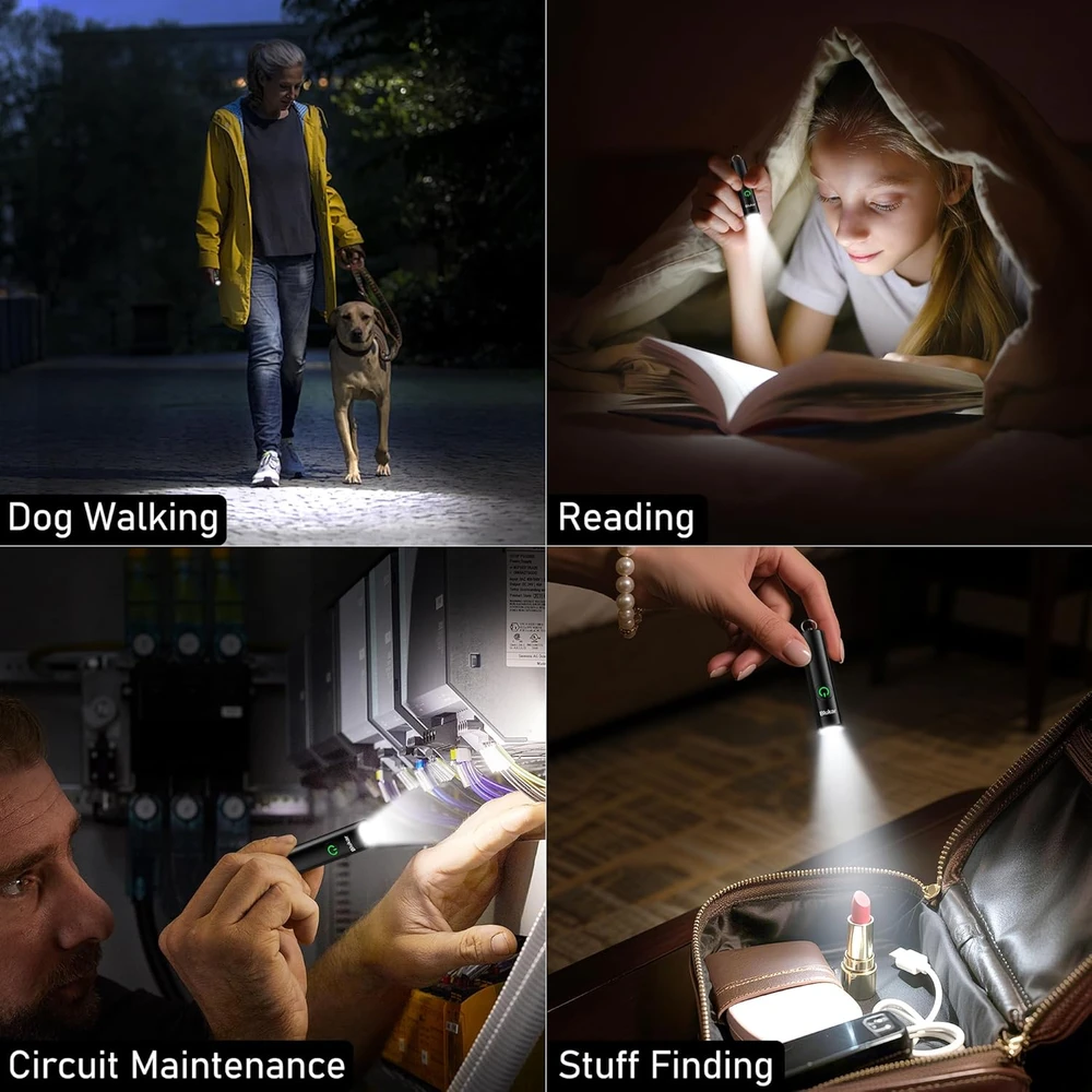 Blukar mini LED prožektorius 360 lm, USB-C įkrovimas, IPX6, raktų pakabuko dydžio, K9183