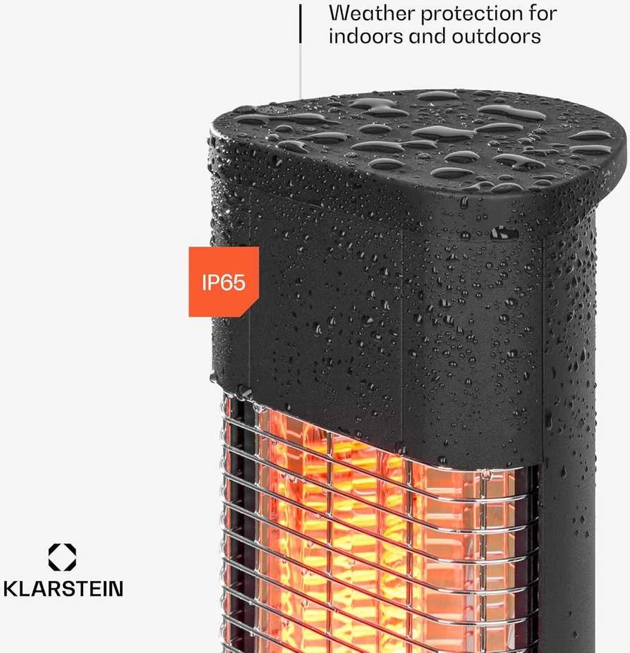 Blumfeldt Heat Guru Plus infraraudonųjų spindulių lauko ir vidaus šildytuvas, 1200 W, IP65, juodas