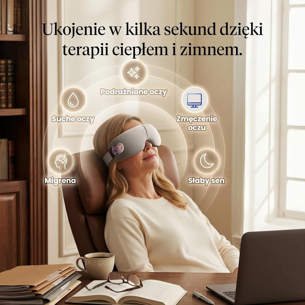 BOB AND BRAD akių masažuoklis su šildymo ir vėsinimo funkcijomis EYEFLOW FJ273