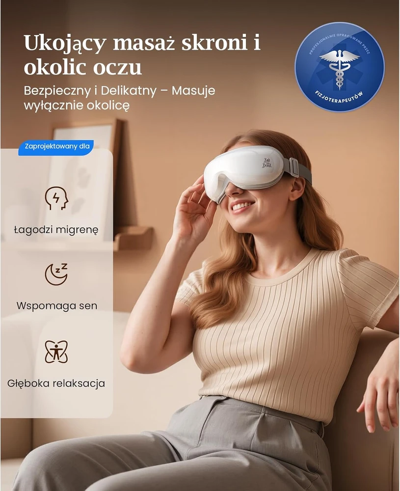 BOB AND BRAD akių masažuoklis su šildymu, oro kompresija ir muzika KS-3700B