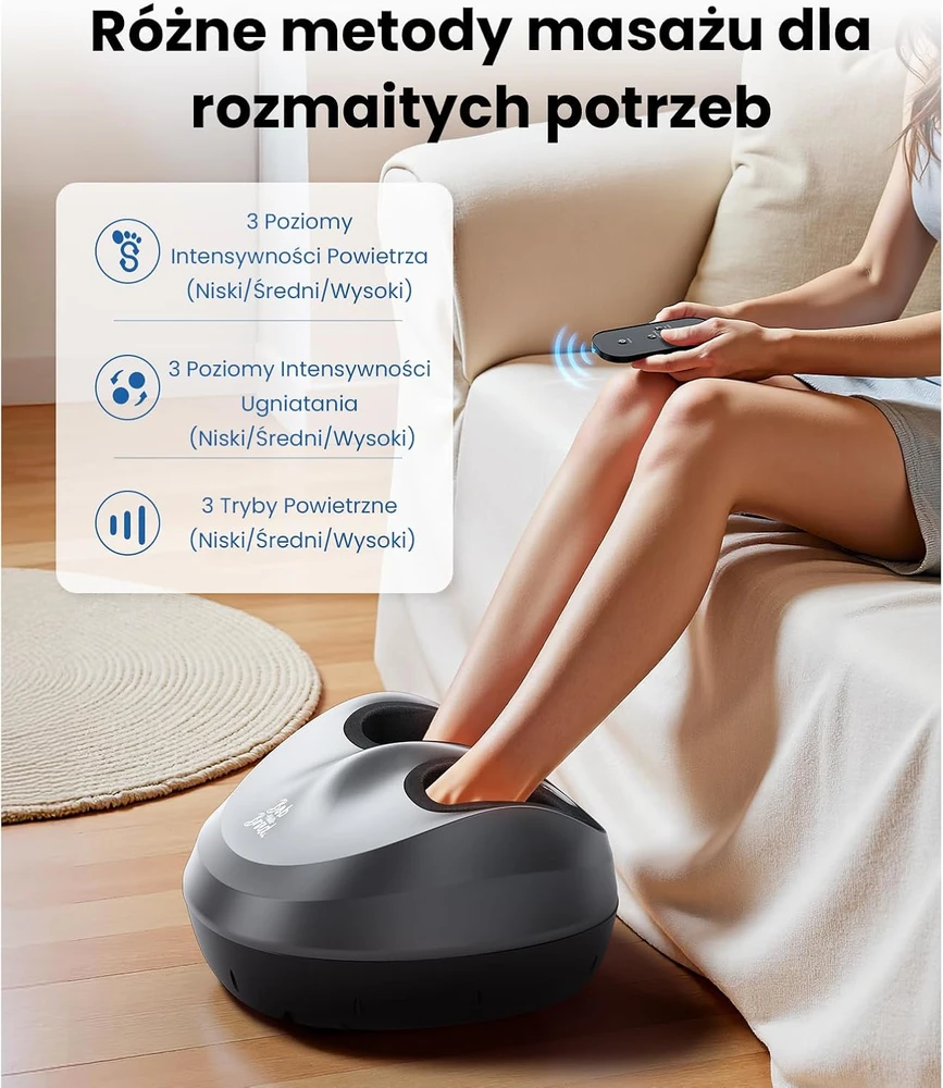 BOB AND BRAD elektrinis pėdų masažuoklis Shiatsu su šildymu ir nuotolinio valdymo pultu 721