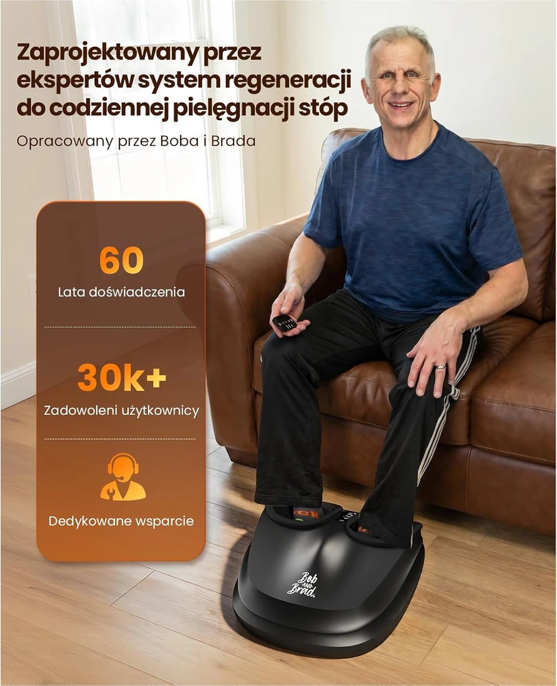 BOB AND BRAD elektrinis pėdų masažuoklis su šildymu ir Shiatsu 827-R