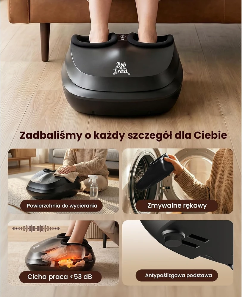 BOB AND BRAD elektrinis pėdų masažuoklis su šildymu ir Shiatsu 827-R