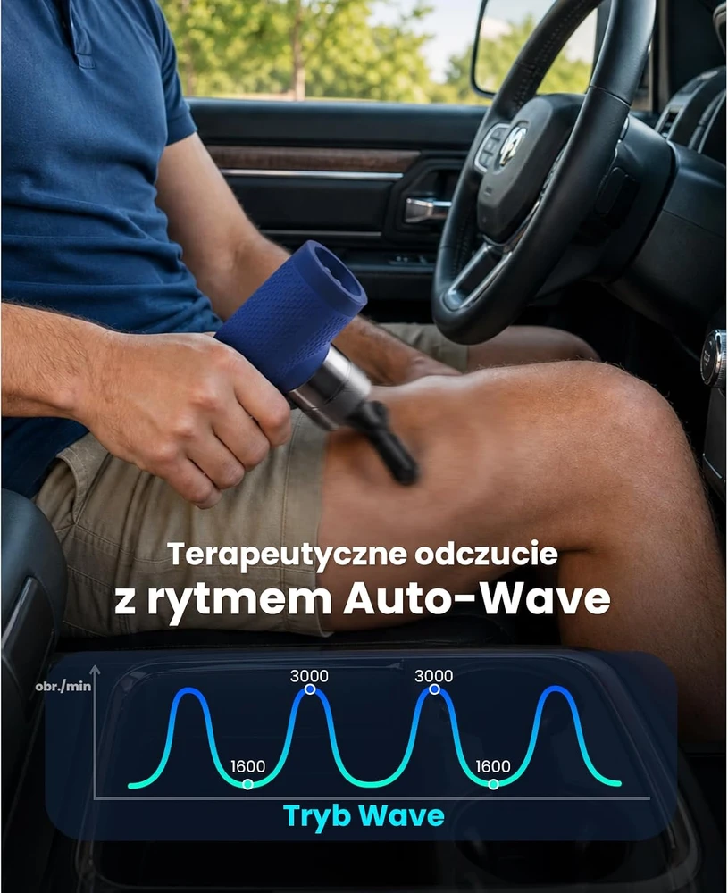 BOB AND BRAD masažinis pistoletas A7 Pro su šilumos ir šalčio terapija, 11 mm, T1035A