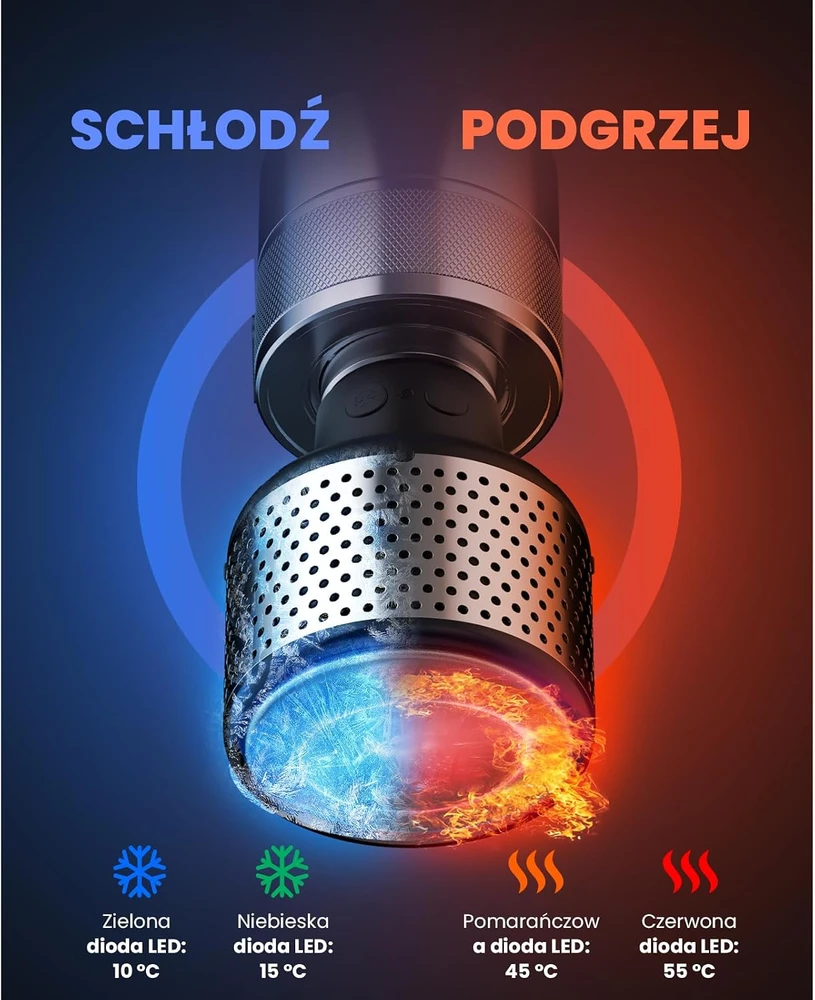 BOB AND BRAD masažinis pistoletas A7 Pro su šilumos ir šalčio terapija, 11 mm, T1035A