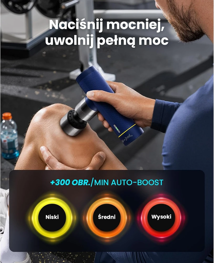 BOB AND BRAD masažinis pistoletas A7 Pro su šilumos ir šalčio terapija, 11 mm, T1035A
