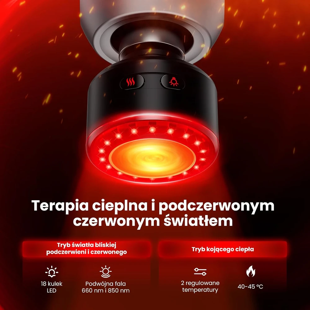 BOB AND BRAD masažinis pistoletas C2 Ultra su šiluma, infraraudonaisiais spinduliais ir LED