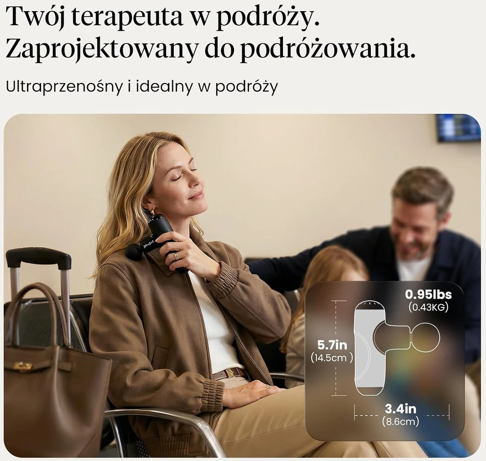 BOB AND BRAD masažinis pistoletas Q2 Mini, 5 greičiai, USB-C, juodas, QL/MINI.Q2-D