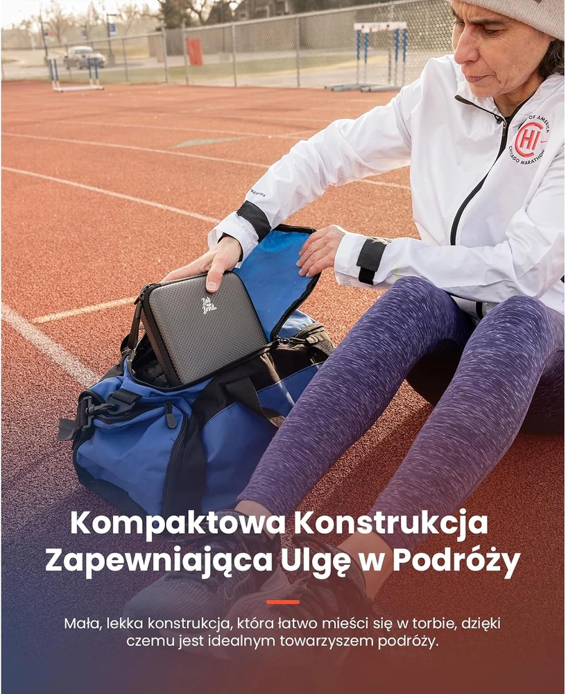 BOB AND BRAD Q2 Pro mini masažinis pistoletas su šildymo ir vėsinimo galvute, USB-C