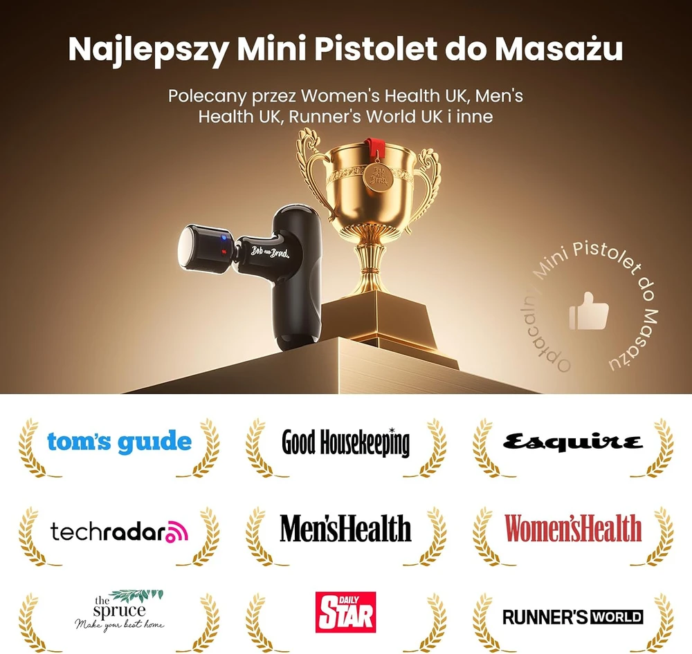 BOB AND BRAD Q2 Pro mini masažinis pistoletas su šildymo ir vėsinimo galvute, USB-C