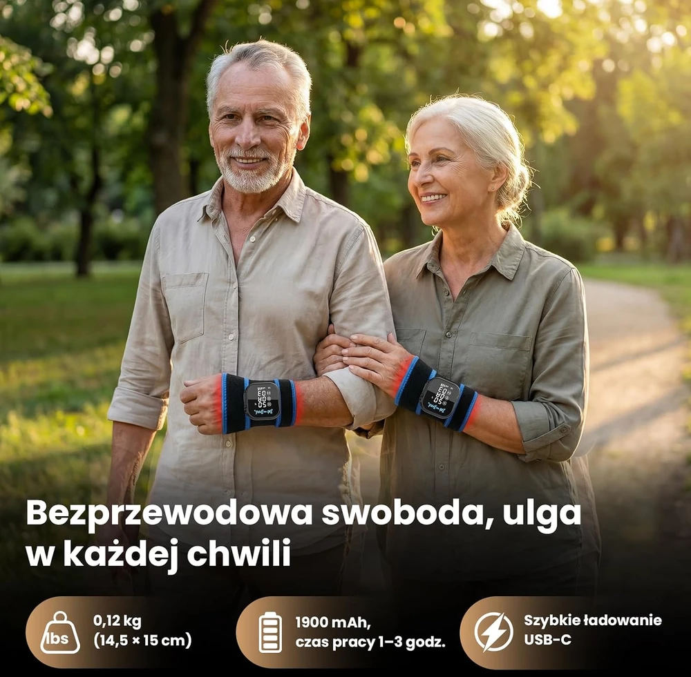 BOB AND BRAD riešo masažuoklis su šiluma, raudona šviesa ir vibracija HXR-A090