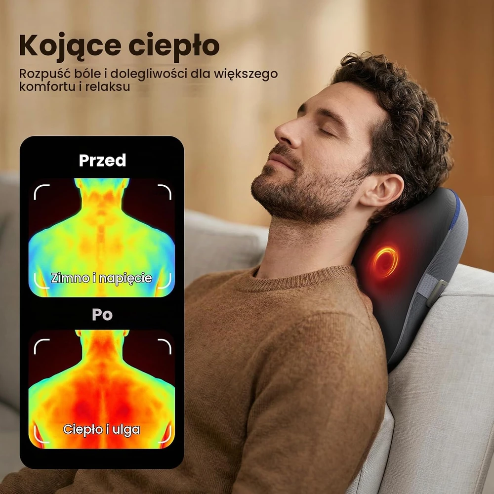 BOB AND BRAD Shiatsu kaklo ir nugaros masažuoklis su šildymu ir nuotoliniu valdymu EZBack-R