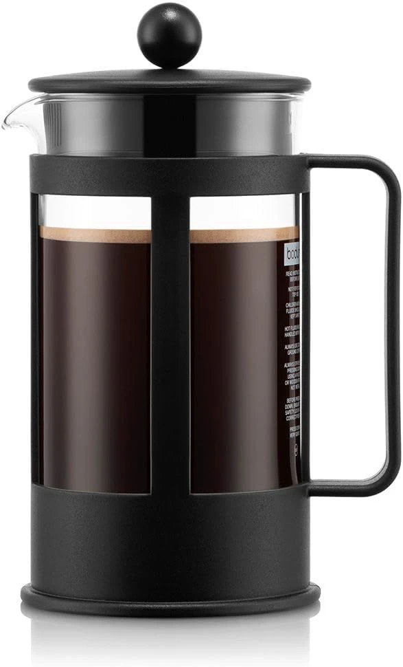 Bodum stūmoklinis kavos ruoštuvas kavos spaustuvas Kenya 1 l, 8 puodeliams, juodas, 1788-01