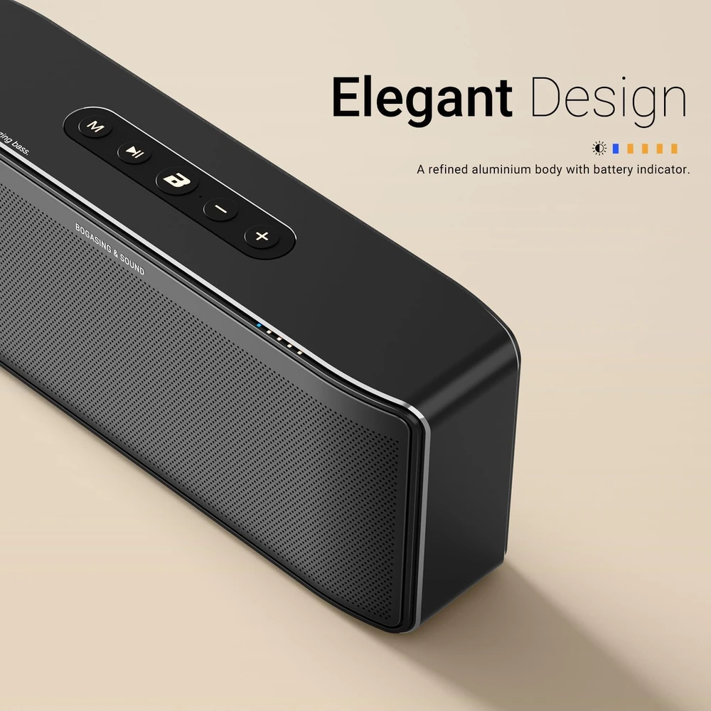 BOGASING belaidė Bluetooth kolonėlė S8 Pro Max, 100 W, vandeniui atspari, iki iki 30 val. grojimo laikas, juoda