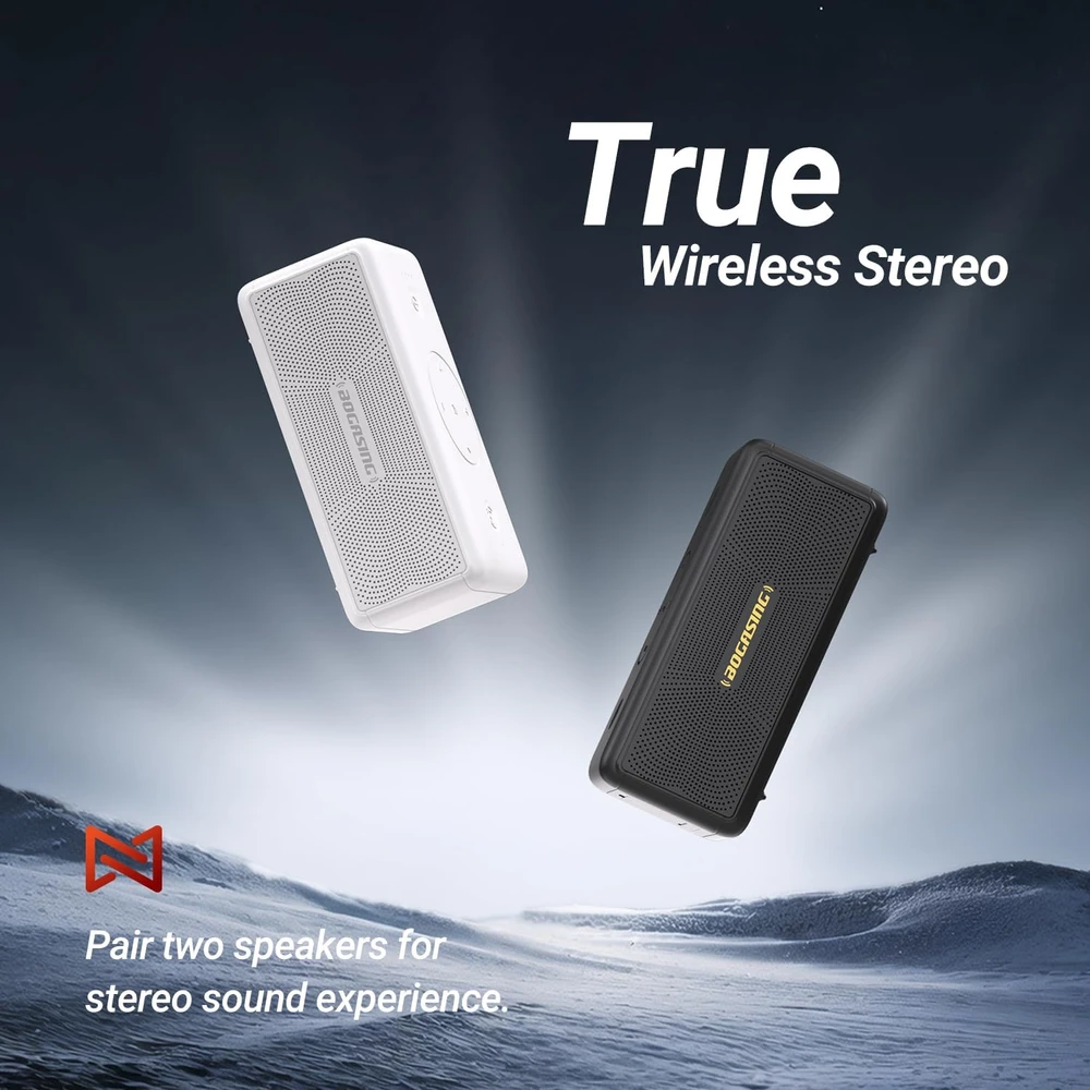 Bogasing belaidė nešiojama Bluetooth kolonėlė 40 W, IPX7, 30 val. veikimo laikas, M5