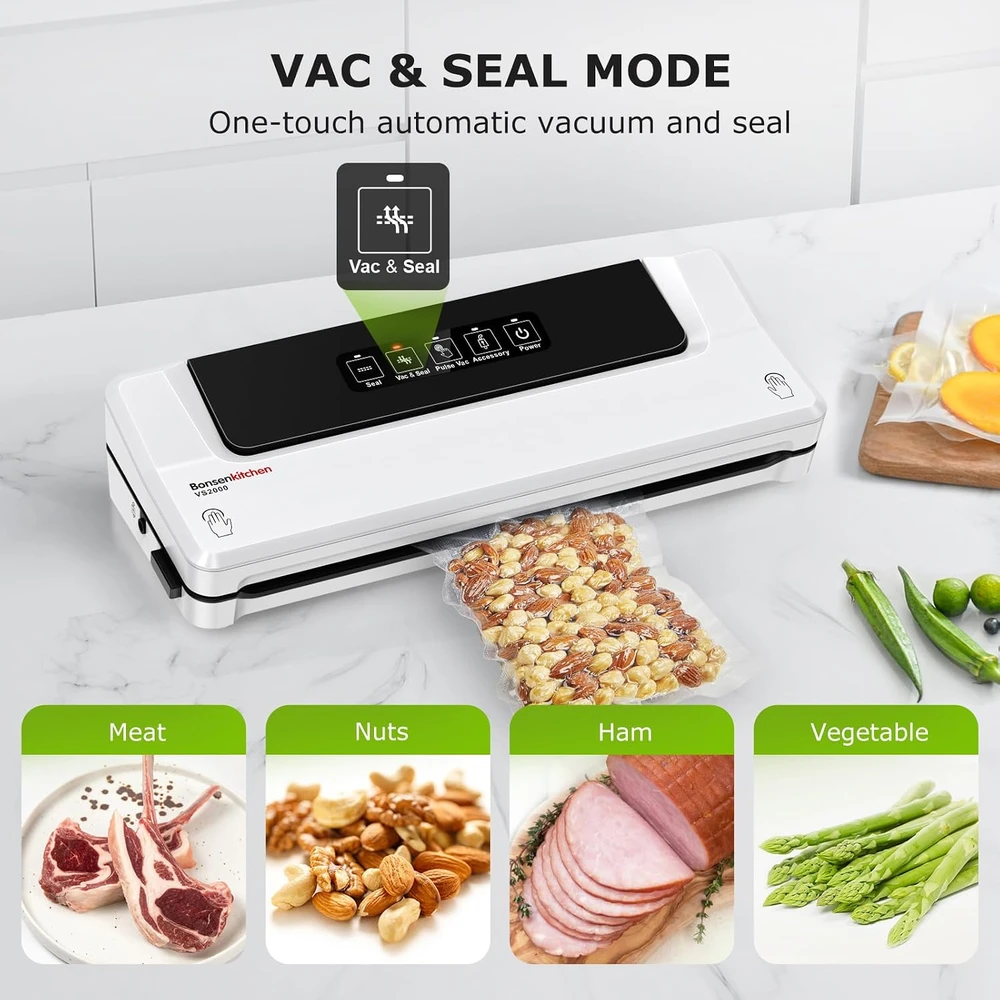 Bonsenkitchen vakuumavimo aparatas su 4 darbo režimais VS2000-V2