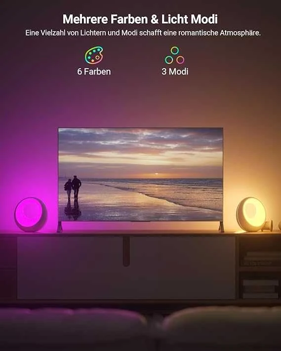 Bonsery RGB Naktinė lempa su nuotolinio valdymo pulteliu