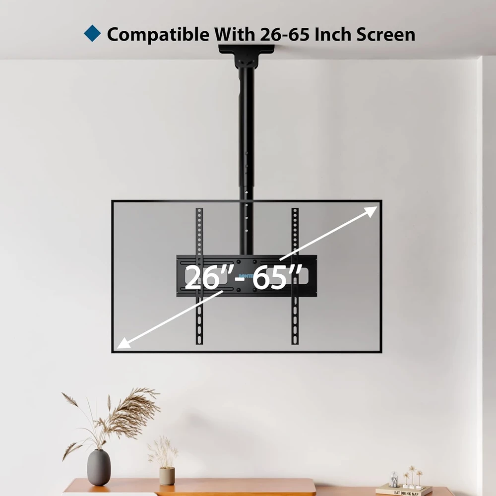 BONTEC lubinis televizoriaus laikiklis 26–65 col., VESA 100 × 100–400 × 400, CTM01-v02-FBA