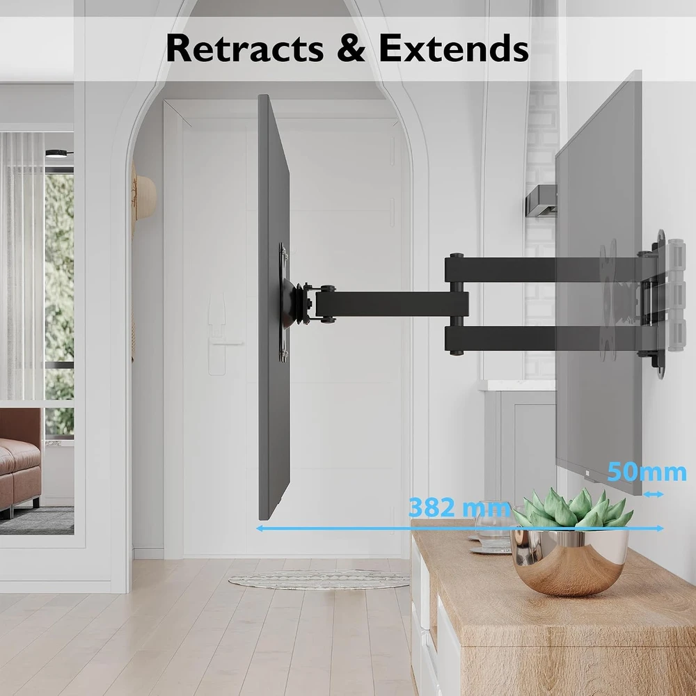 BONTEC sieninis televizoriaus ir monitoriaus laikiklis 13–30 col., VESA 75 × 75/100 × 100 mm, 15 kg, 237