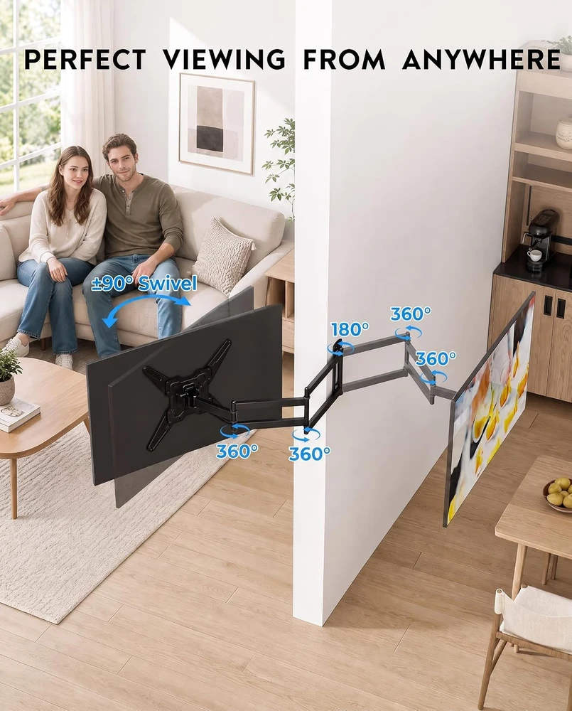 BONTEC sieninis televizoriaus laikiklis 26–65 col., iki 35 kg, VESA 200 × 200–400 × 400 mm, CT140L-FBA