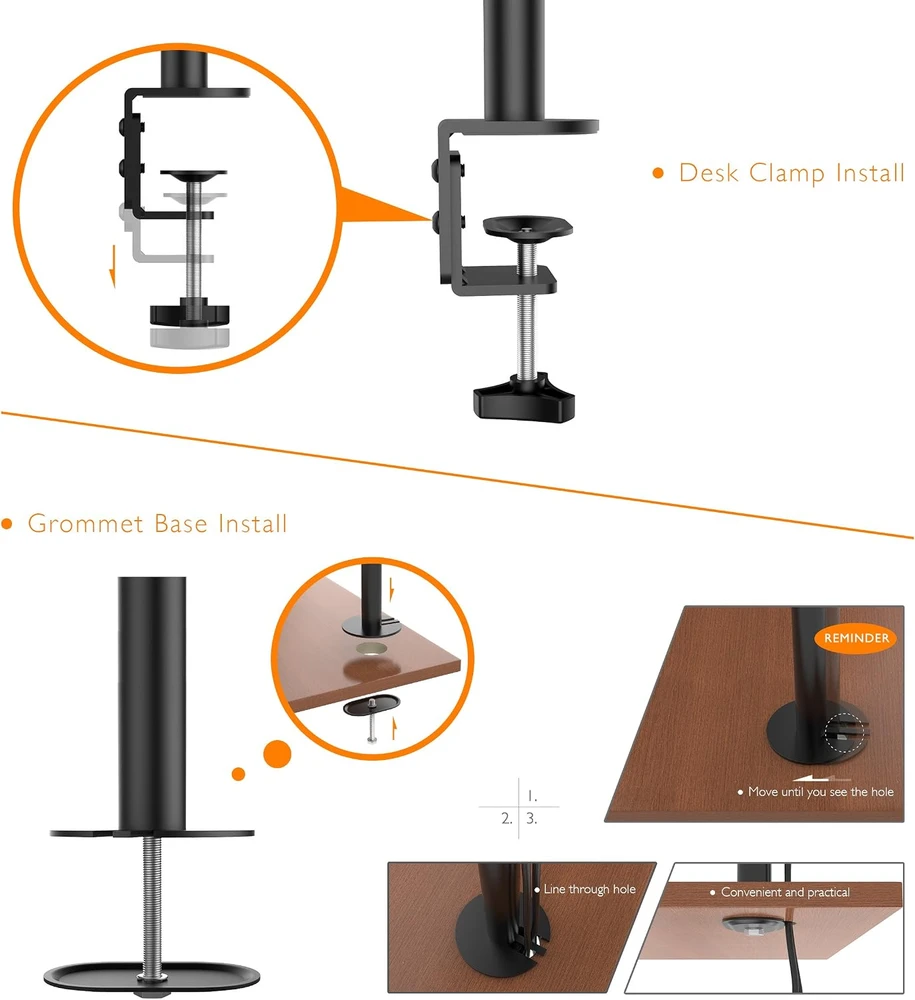 BONTEC stalinis laikiklis trims 13–24 colių monitoriams, VESA 75 × 75/100 × 100, MDM003