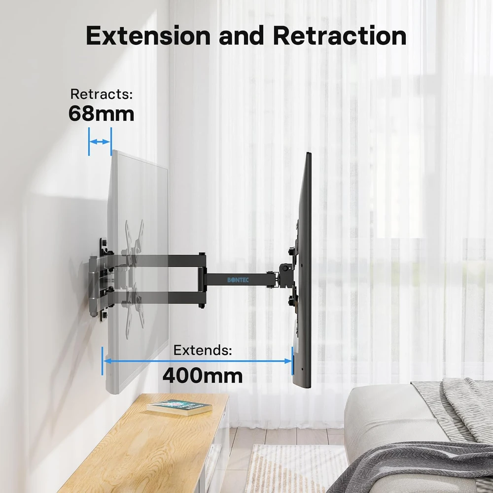 BONTEC televizoriaus sieninis laikiklis 13–42 col., VESA 200 × 200 mm, 20 kg, CT129