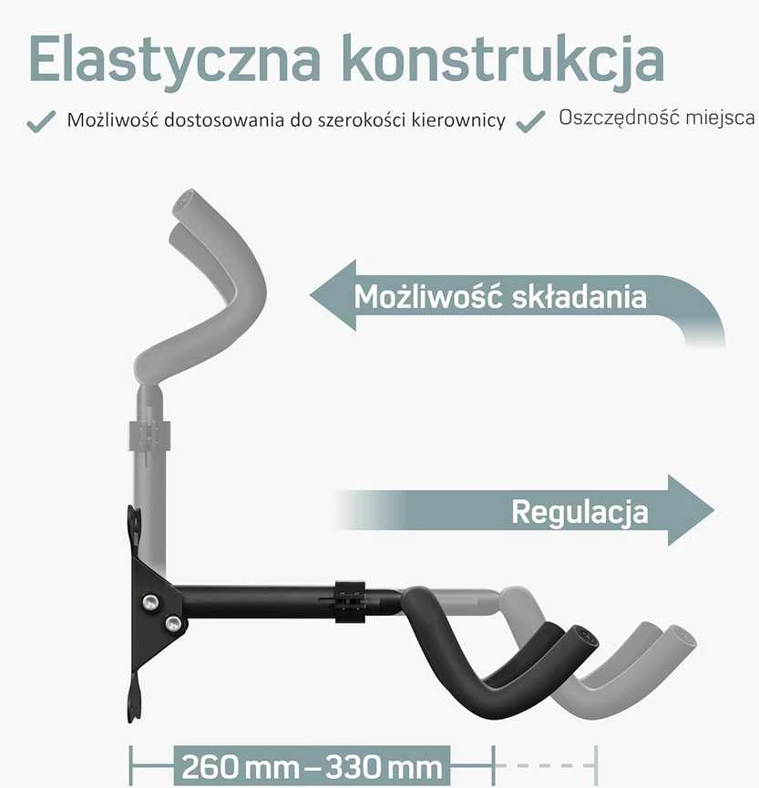 Borgen sieninis dviračio laikiklis, reguliuojamas kampas ir atstumas, sulankstomas, plienas, B-01-002 modelis