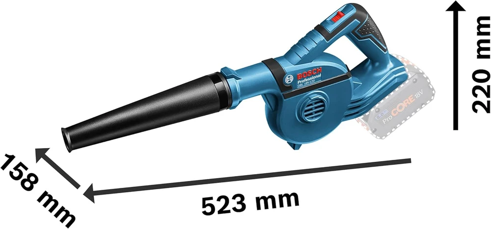 Pūstuvas Bosch GBL 18V-120 Professional 18V be akumuliatoriaus ir kroviklio