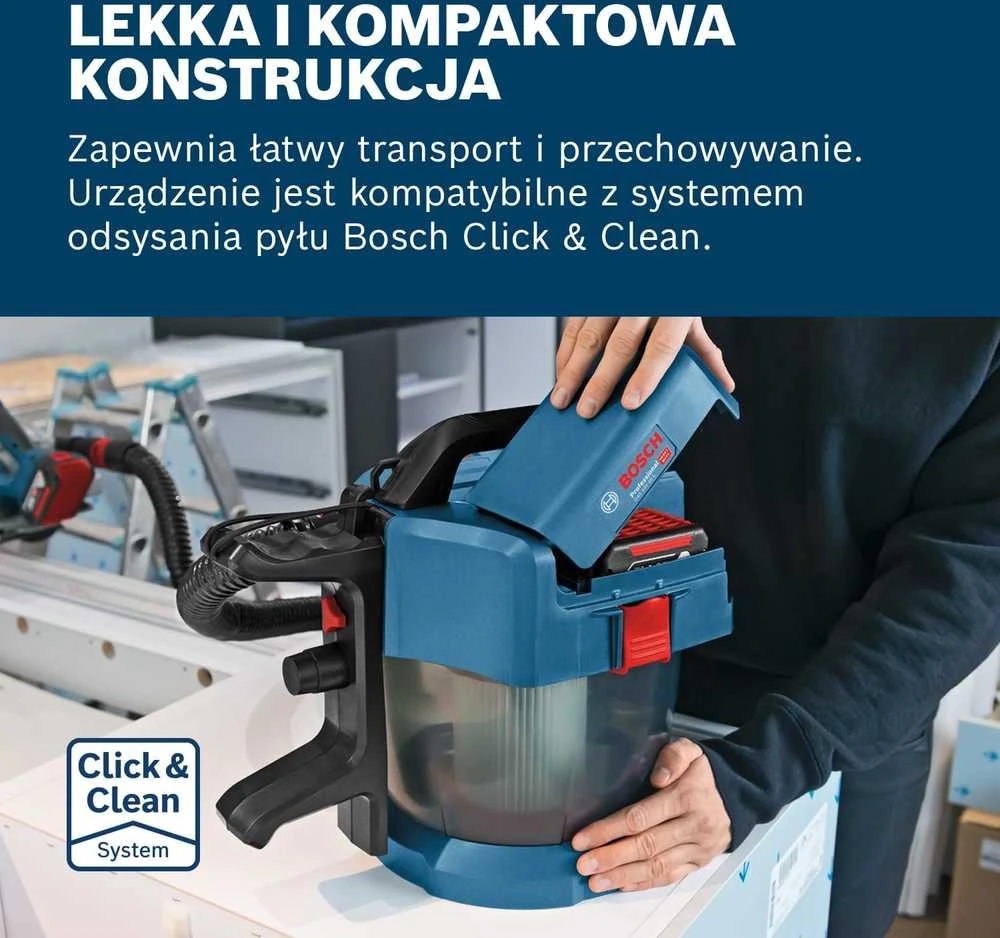 Dulkių siurblys Bosch GAS 18V-10 L Premium, be akumuliatoriaus ir kroviklio