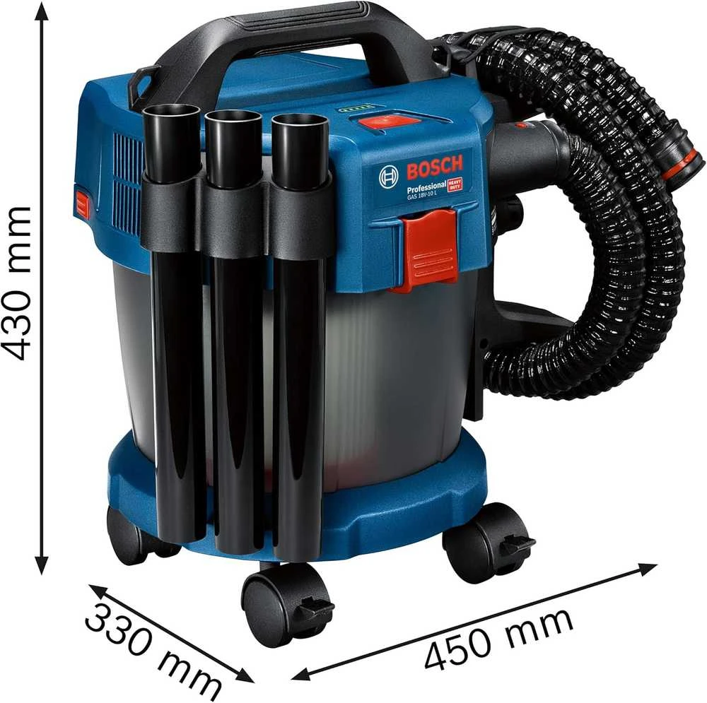 Dulkių siurblys Bosch GAS 18V-10 L Premium, be akumuliatoriaus ir kroviklio