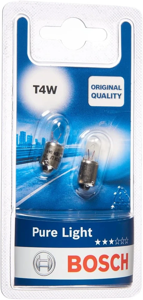 Bosch Automotive automobilinės lemputės Pure Light BA9s 12 V 4 W, 2 vnt., 1 987 301 023