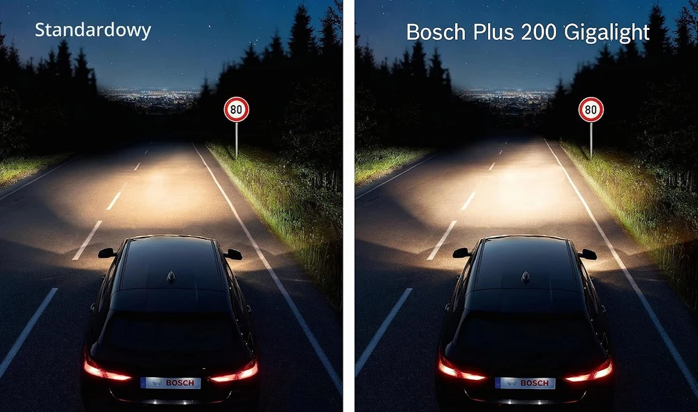 Bosch Automotive H7 halogeninė automobilio lemputė 12 V 55 W PX26d H7 Plus 200 Gigalight