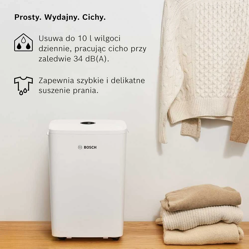Bosch Dry 1000 oro sausintuvas, 10 l/para, 2.5 l bakelis, iki 17 m² patalpoms