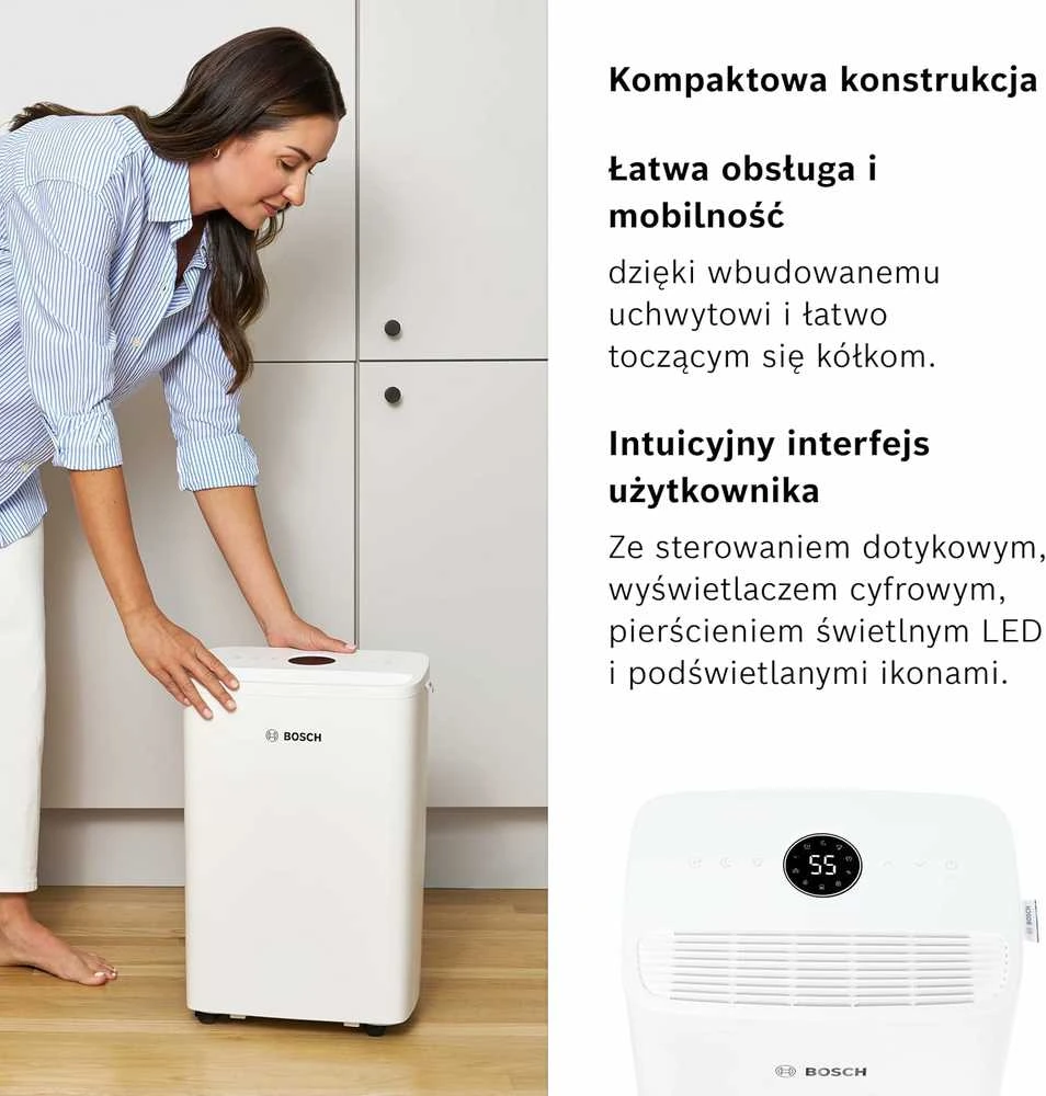 Bosch Dry 1000 oro sausintuvas, 10 l/para, 2.5 l bakelis, iki 17 m² patalpoms