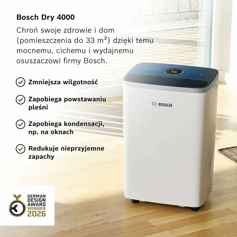 Bosch Dry 4000 oro sausintuvas, 16 l/para, iki 33 m² patalpoms, 2.5 l bakelis, 285 W