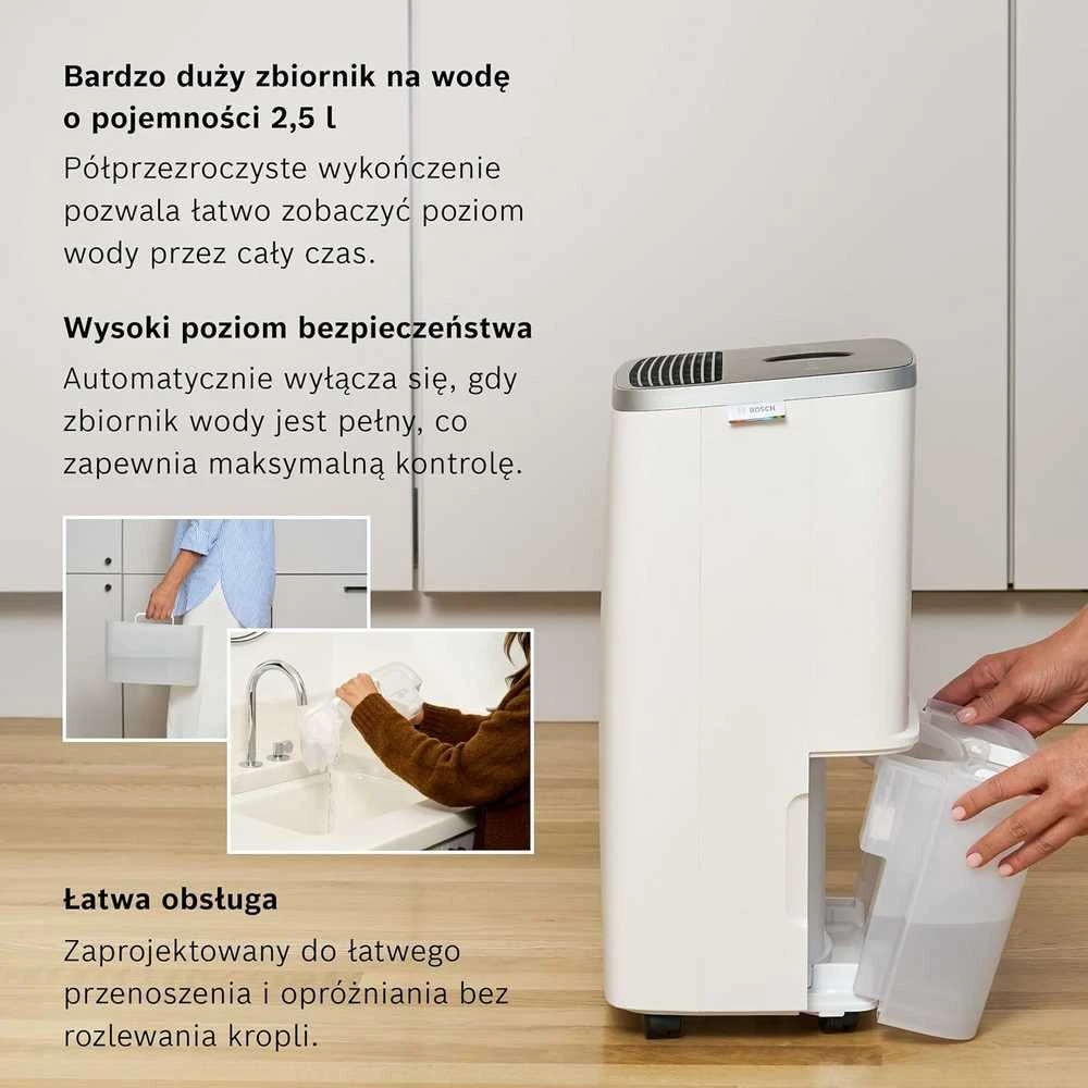 Bosch Dry 4000 oro sausintuvas, 16 l/para, iki 33 m² patalpoms, 2.5 l bakelis, 285 W