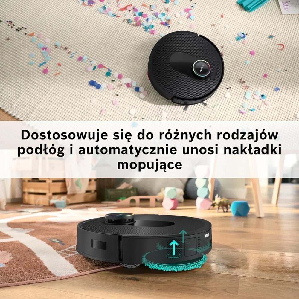 Bosch dulkių siurblys robotas su plovimo funkcija, 11000 Pa siurbimo galia, Smart Vision navigacija, BCRDW3BX