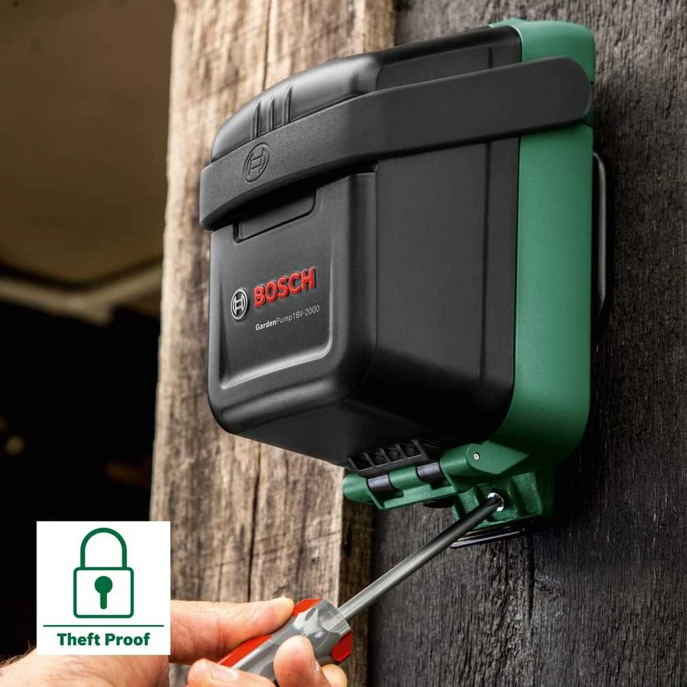 Bosch akumuliatorinis lietaus vandens siurblys GardenPump 18V-2000, 1x2,5Ah