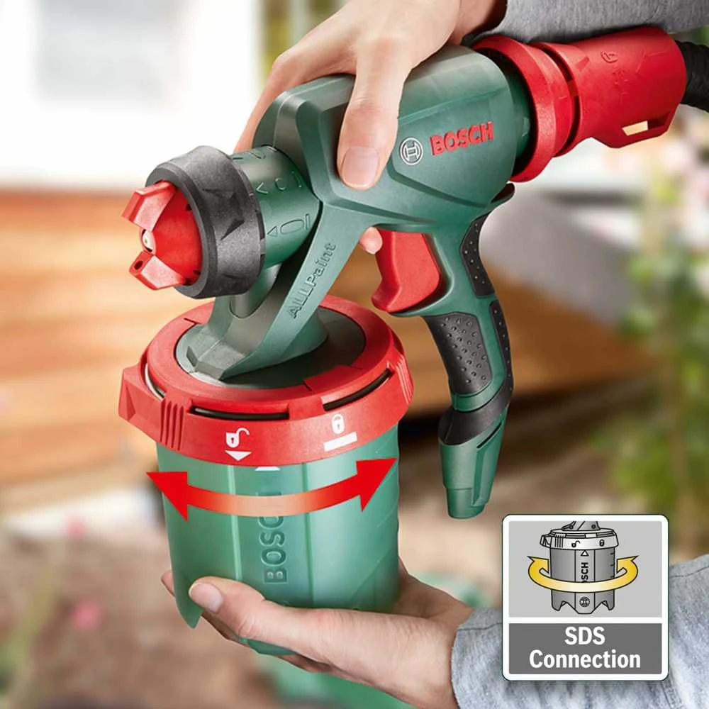 Bosch PFS 5000 E dažymo purkštuvas, 1200 W, 2 x 1000 ml talpos rinkinys
