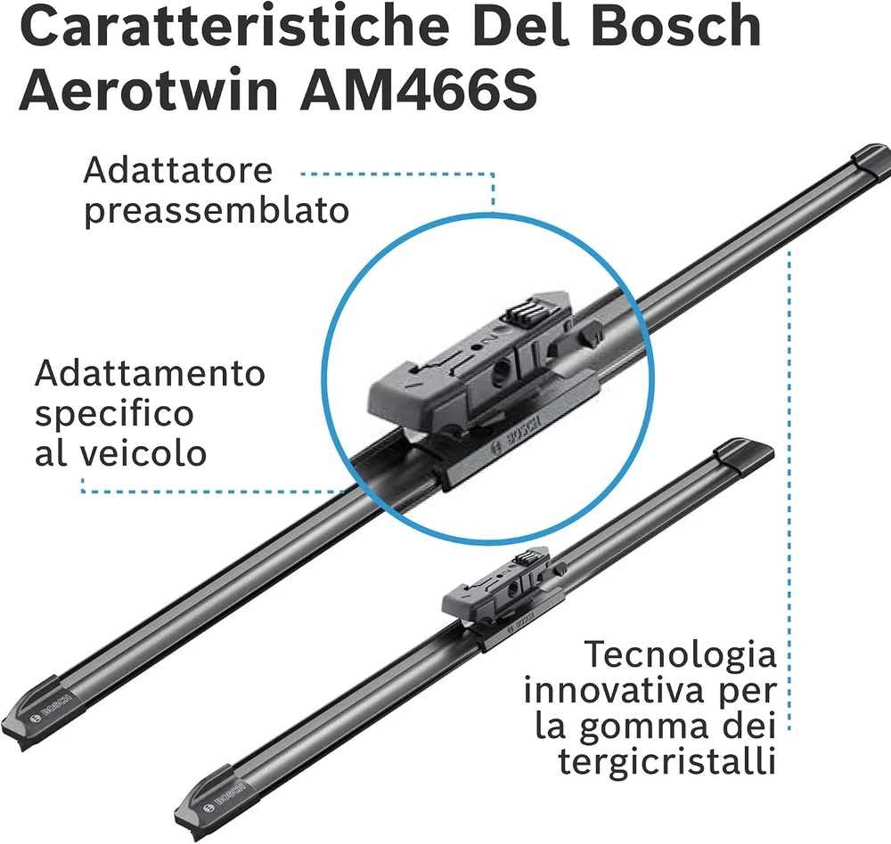 Bosch priekinės automobilio valytuvų šluotelės 650 mm ir 380 mm 3 397 007 466