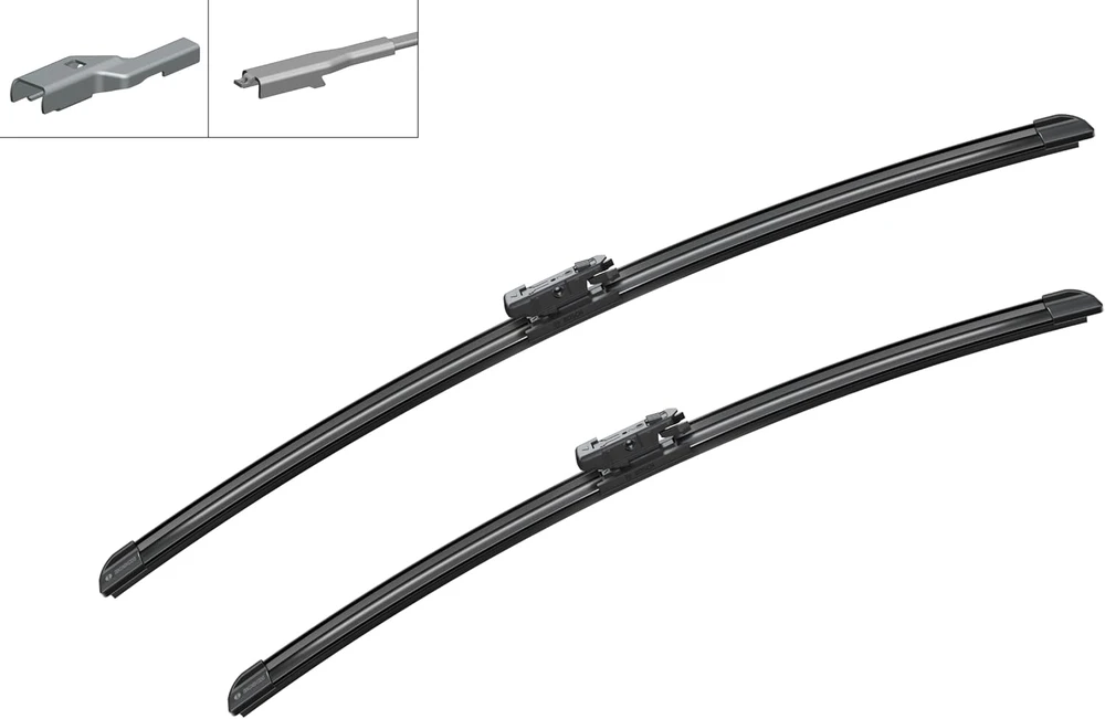 Bosch priekinės valytuvų šluotelės Aerotwin 600/530 mm automobiliams su kairėje esančiu vairu 3397118966