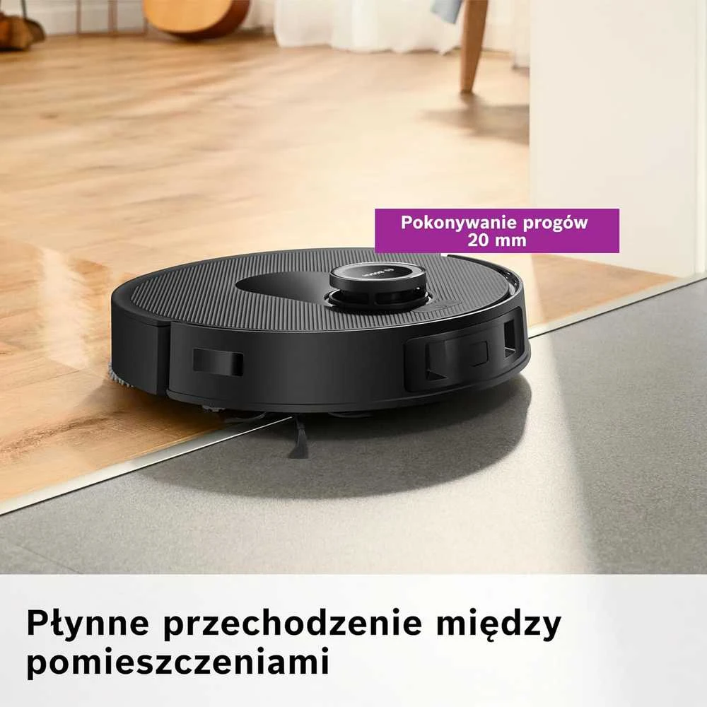 Bosch robotas dulkių siurblys Spotless Max su mopavimo funkcija, 11000 Pa siurbimo galia, juodas, BCRDW3B