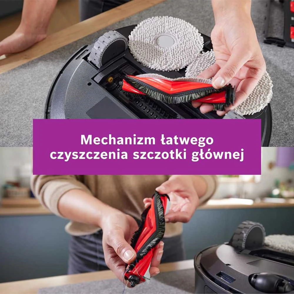 Bosch robotas dulkių siurblys Spotless Max su mopavimo funkcija, 11000 Pa siurbimo galia, juodas, BCRDW3B