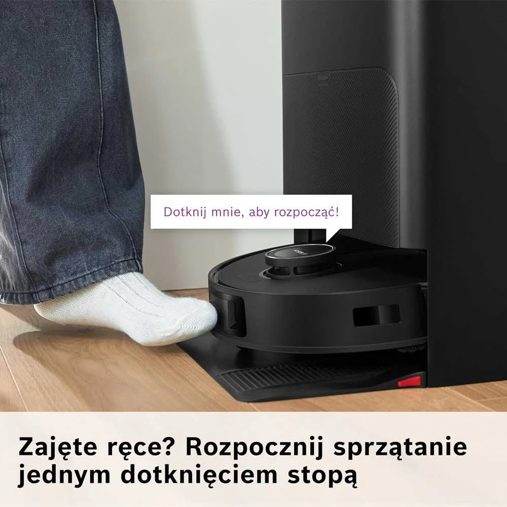Bosch robotas dulkių siurblys Spotless Max su mopavimo funkcija, 11000 Pa siurbimo galia, juodas, BCRDW3B