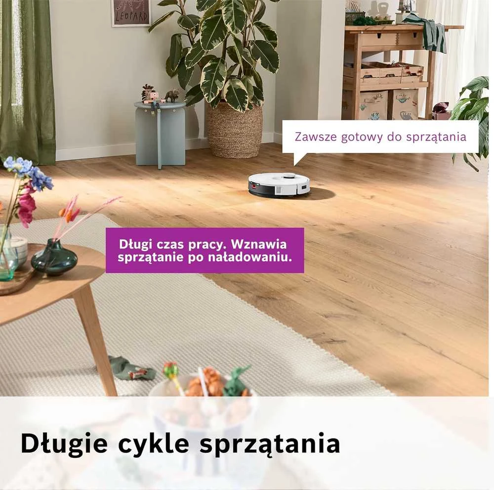 Dulkių siurblys - robotas Bosch Spotless +, Baltas (BCRD1W)