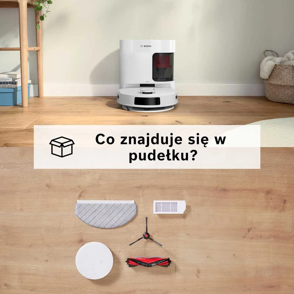 Dulkių siurblys - robotas Bosch Spotless +, Baltas (BCRD1W)