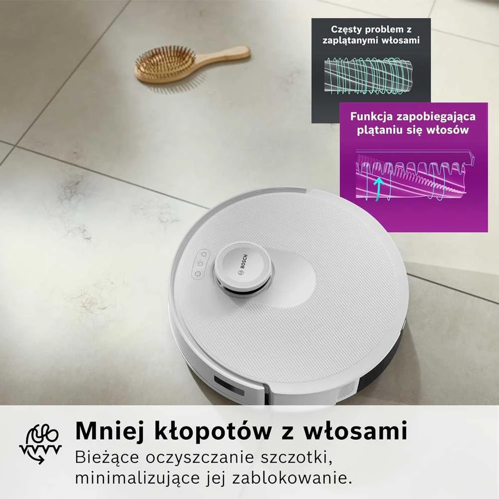 Dulkių siurblys - robotas Bosch Spotless +, Baltas (BCRD1W)