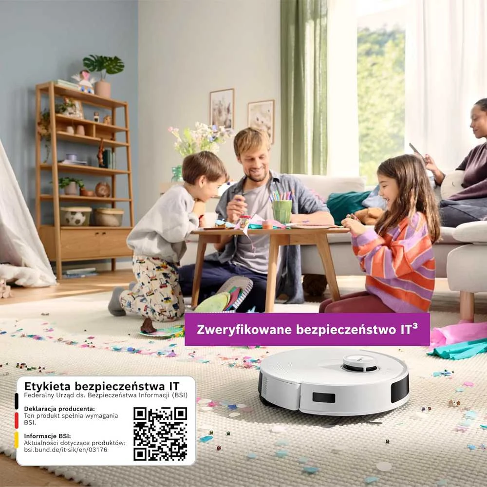 Dulkių siurblys - robotas Bosch Spotless +, Baltas (BCRD1W)