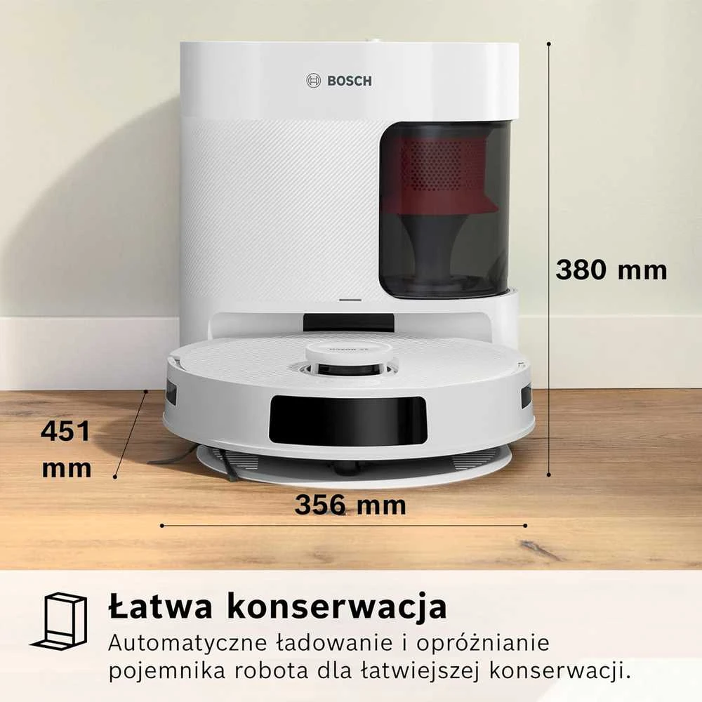 Dulkių siurblys - robotas Bosch Spotless +, Baltas (BCRD1W)