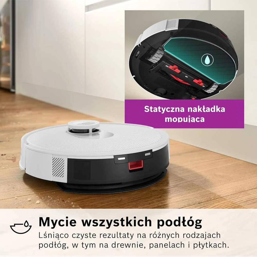 Dulkių siurblys - robotas Bosch Spotless +, Baltas (BCRD1W)